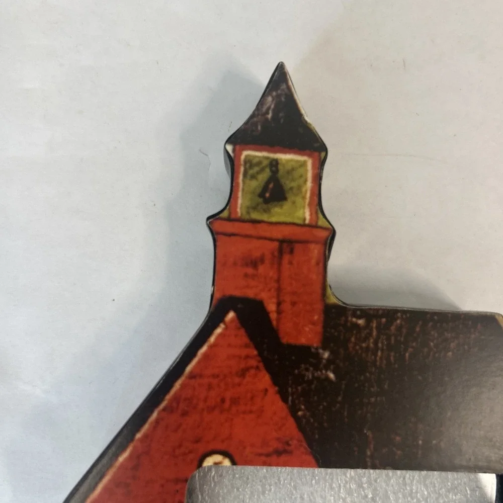 Warren Kimble Baker SchoolHouse Photo Frame Fetco folk Primitive Country